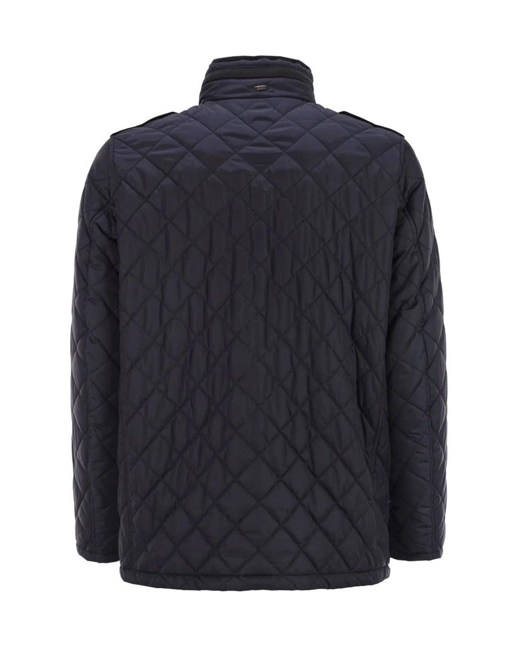 Herno Blue Field Jacket With Diamond Quilting for men