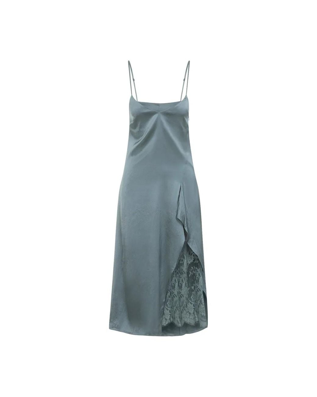 Acne Blue Viscose Midi Dress