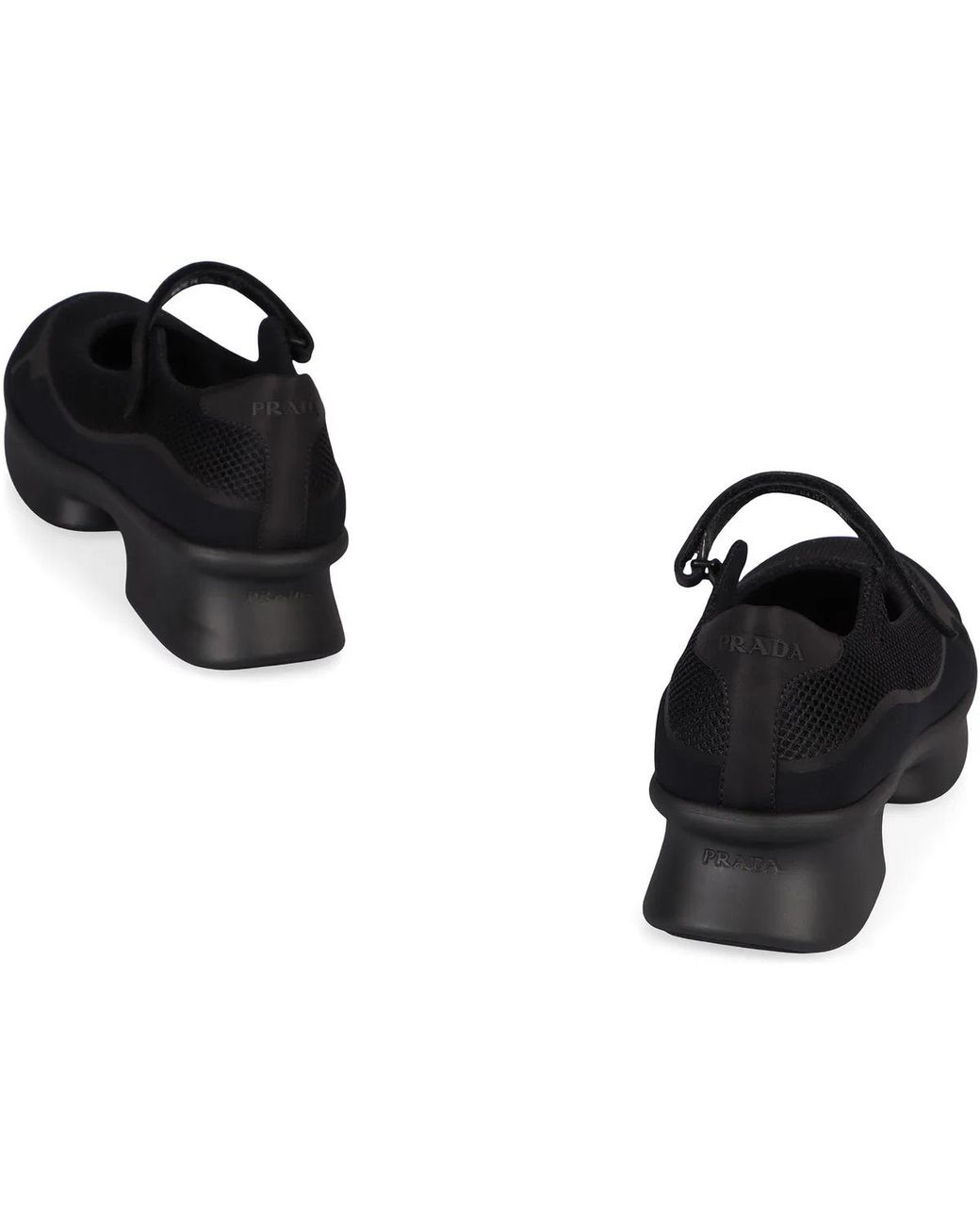 Prada Black Mesh Sneakers Technical Fabric Trainers