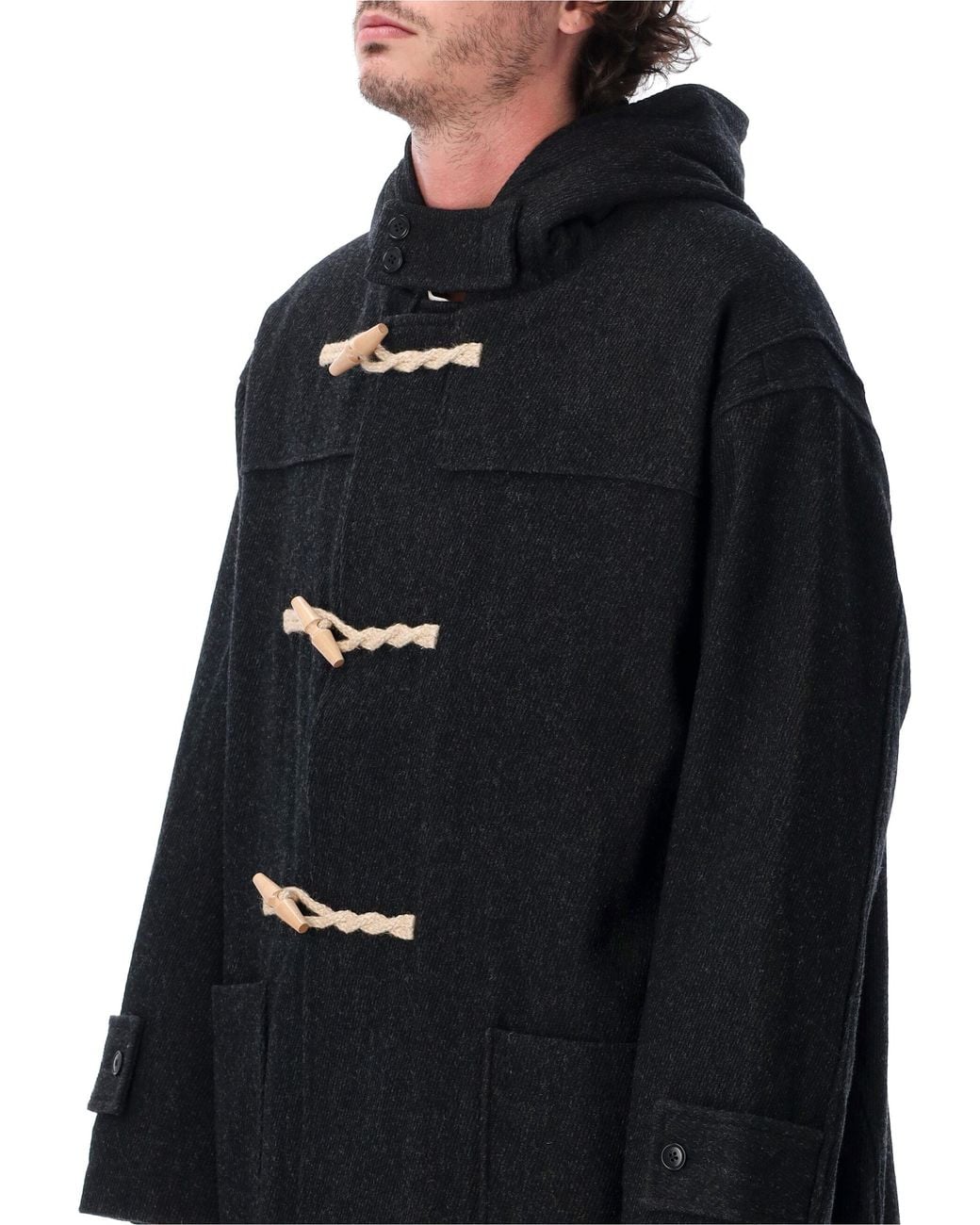 Nanamica Black Windstopper Duffle Coat for men