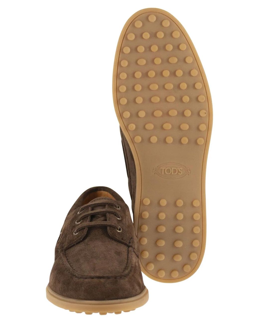 Tod's Brown Suede Boat Shoe for men