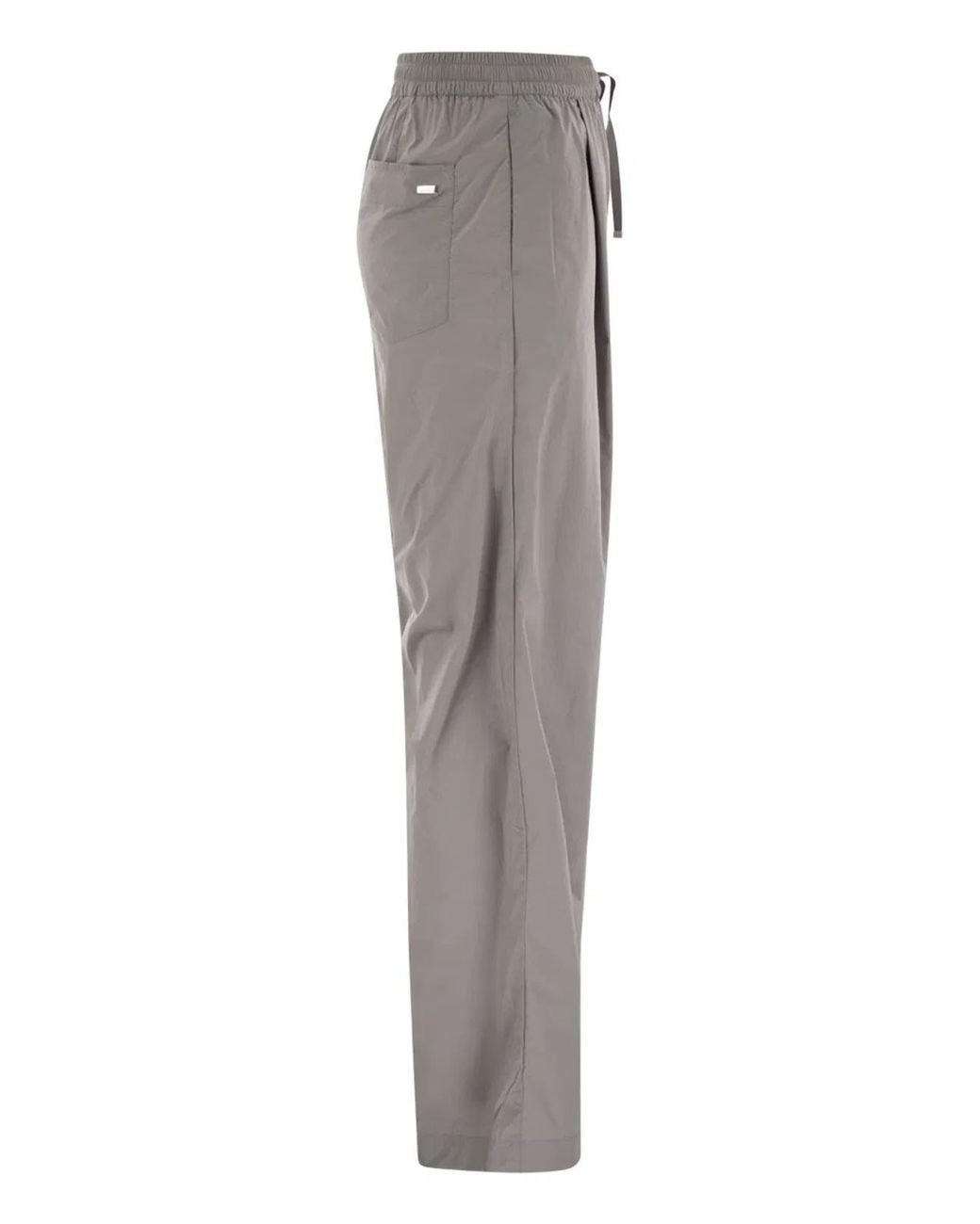Herno Gray Stretch Nylon Trousers