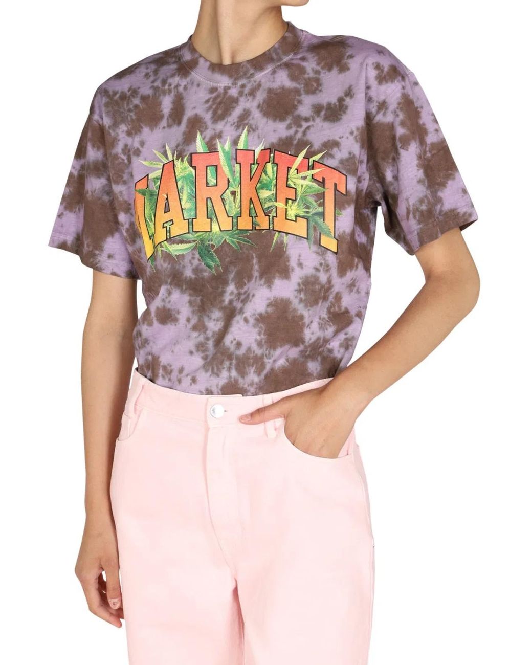 Market Pink Logo Print T-Shirt