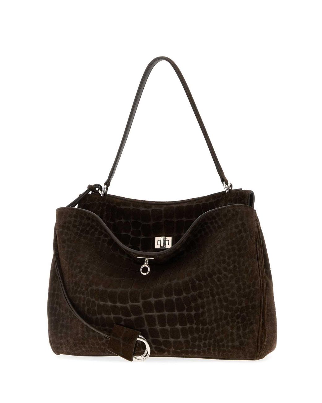 Balenciaga Black Suede Rodeo Handbag