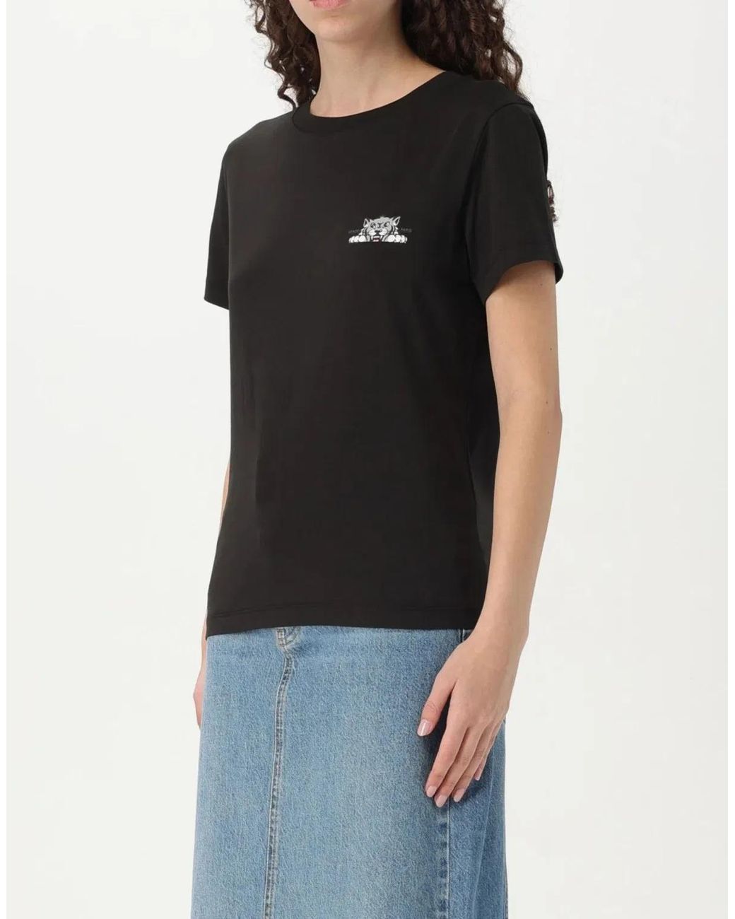 KENZO Black Happy Tiger Logo T-Shirt