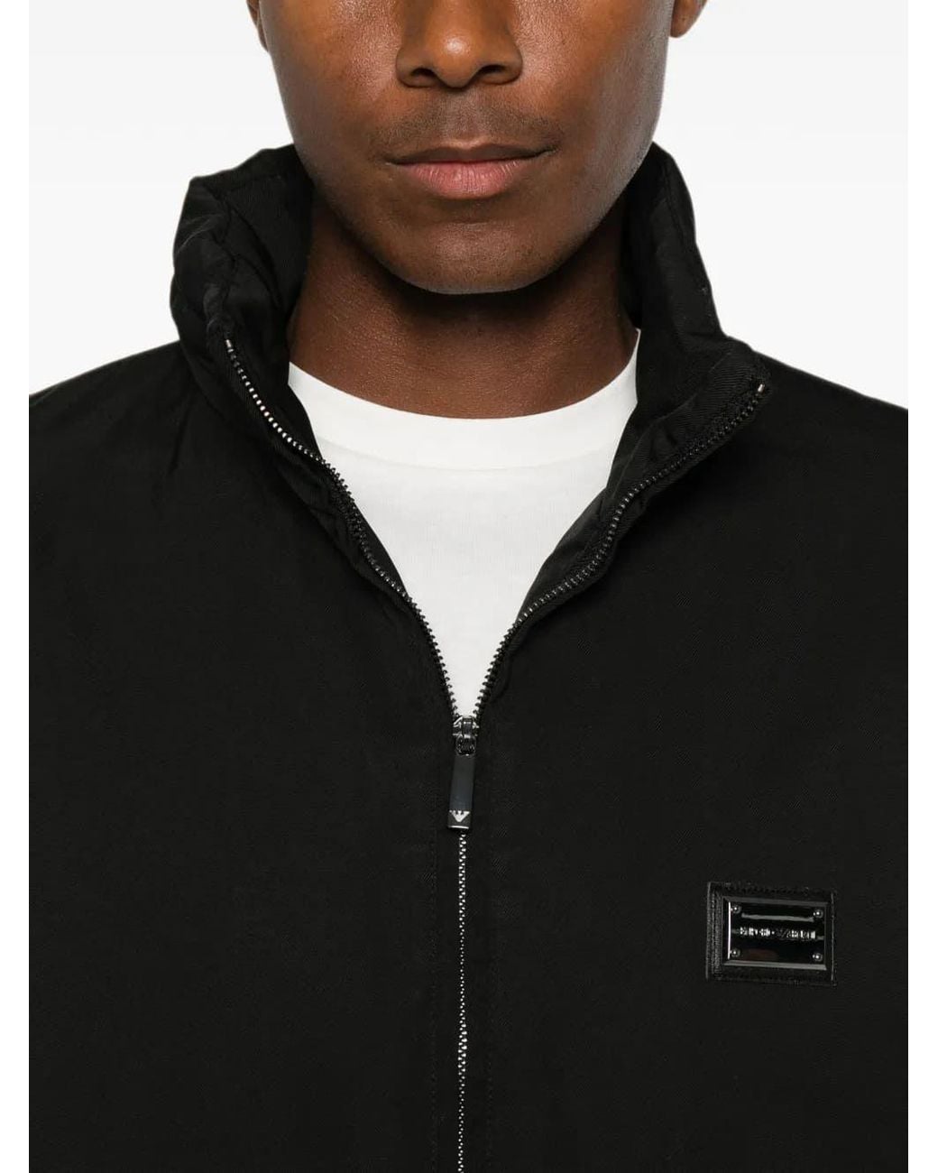Emporio Armani Black Jacket With Logo Plaque for men