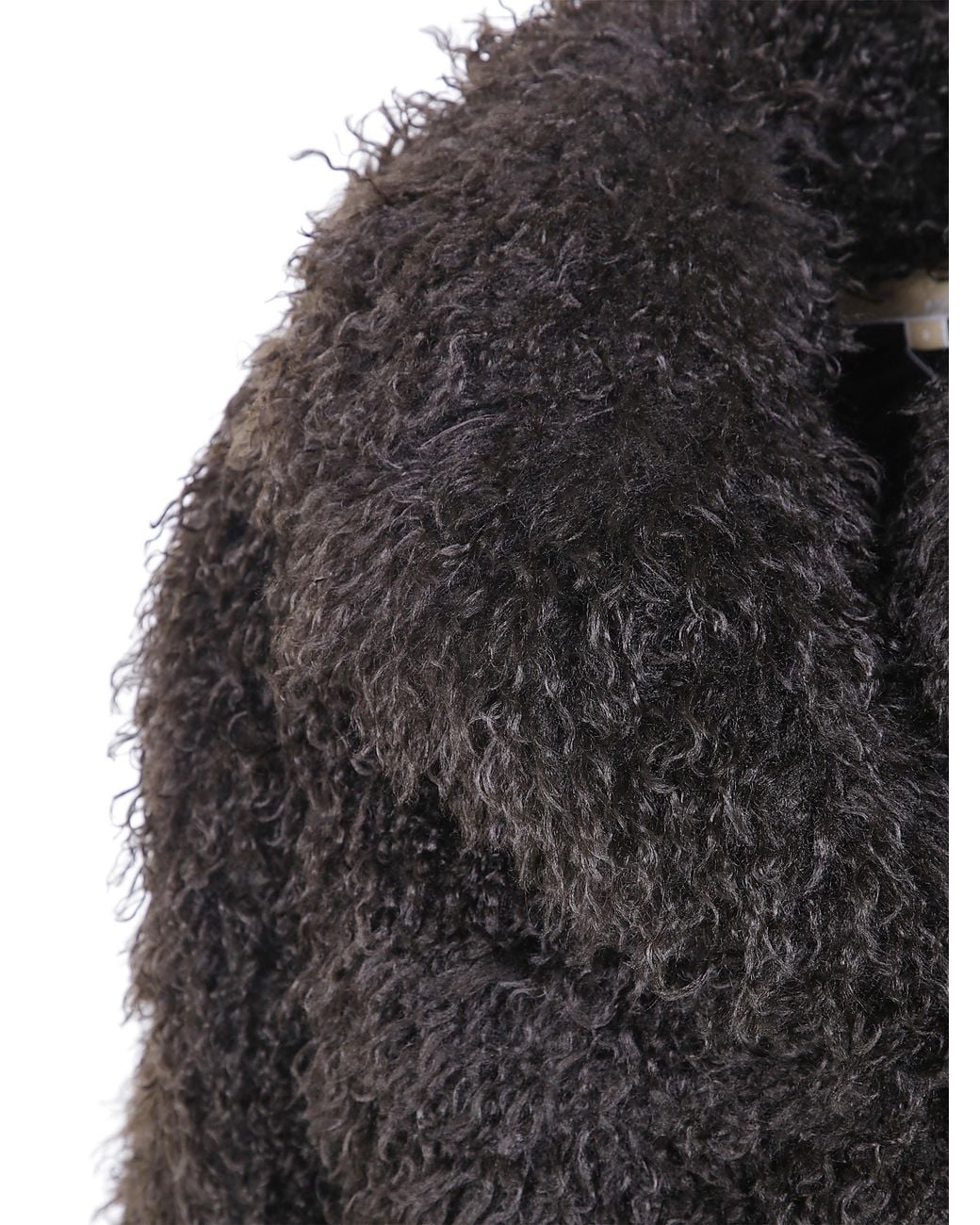 MICHAEL Michael Kors Black Crop Faux Fur Peacoat