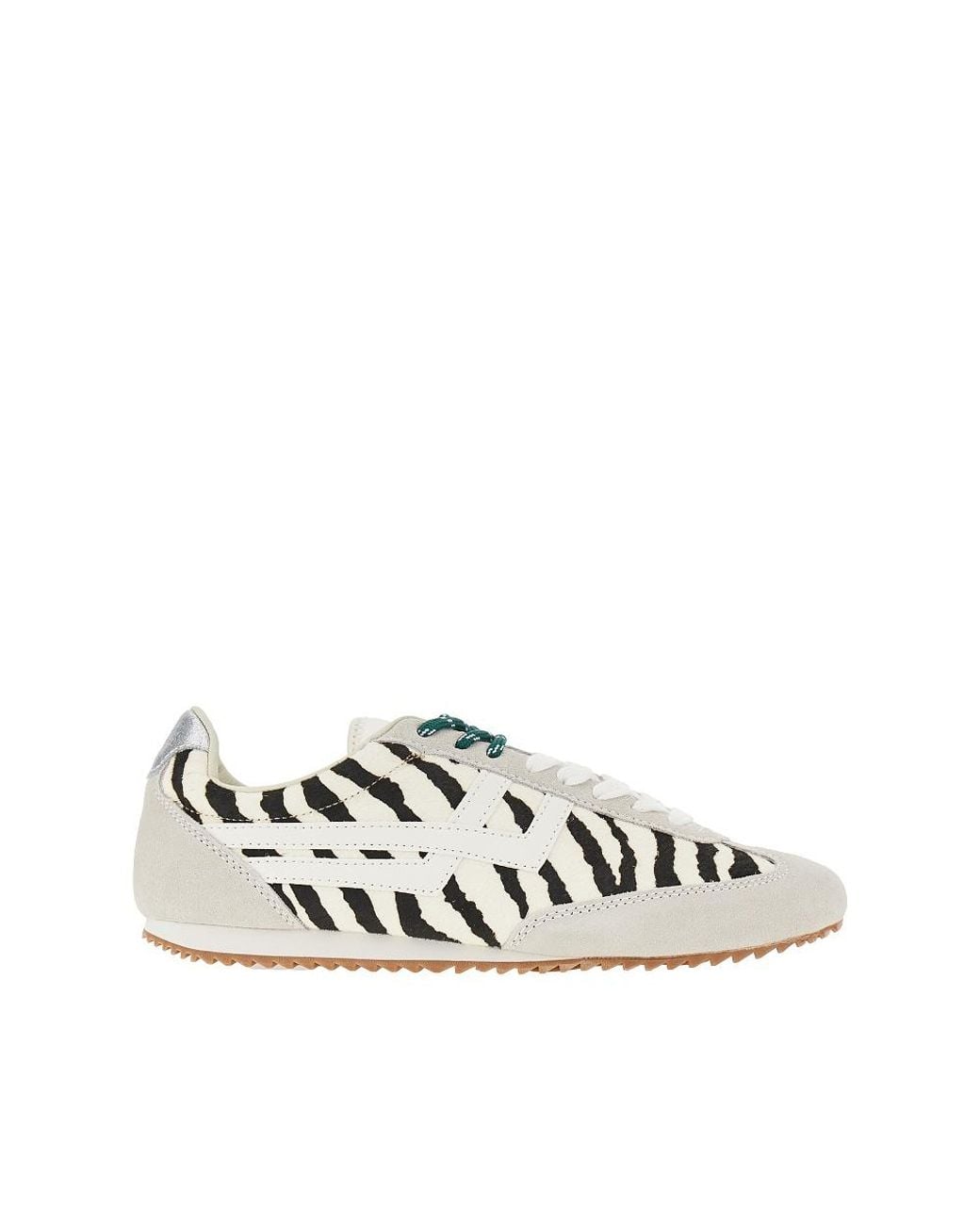 Pro Keds White Zebra-Striped Calf-Hair Racer 77 Sneakers