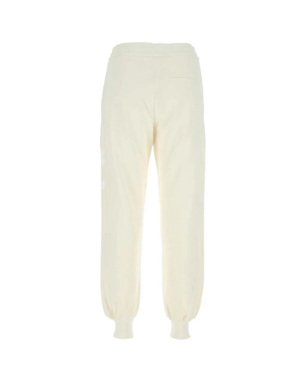 McQueen White Ivory Cotton Joggers