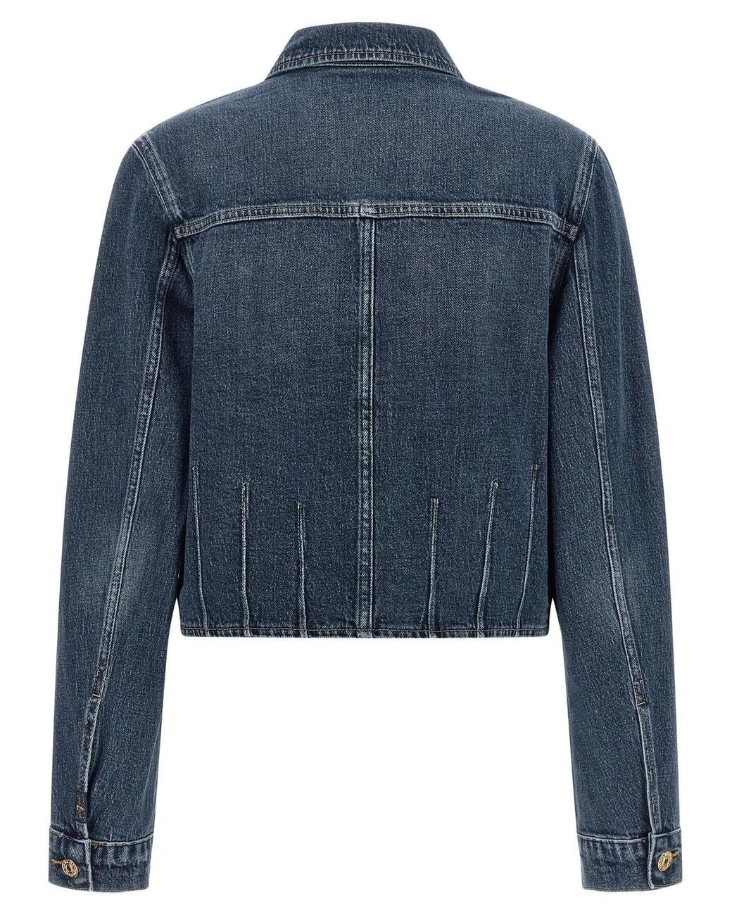 7 For All Mankind Blue 'Darted Shrunken' Jacket