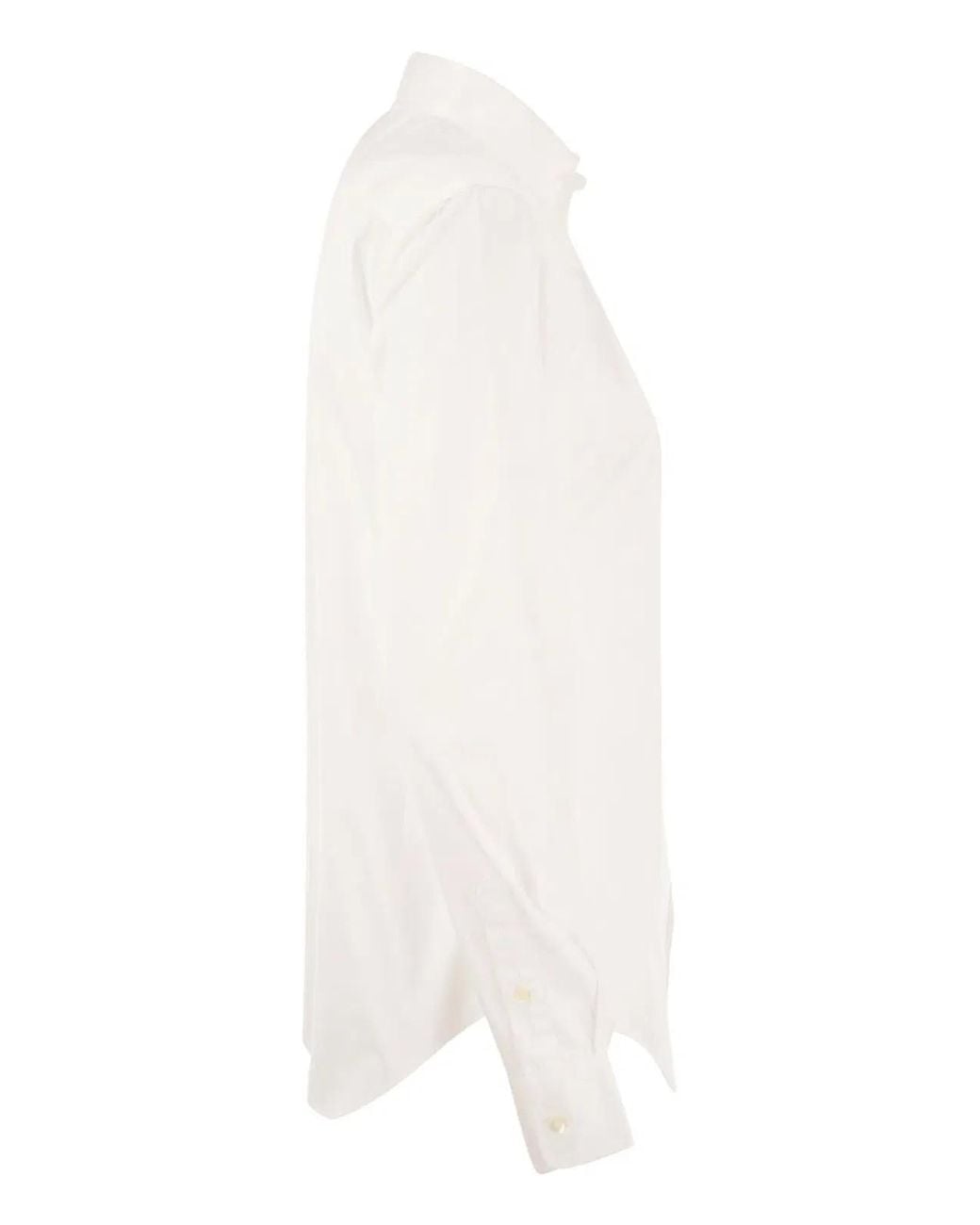 Polo Ralph Lauren White Long-Sleeved Cotton Shirt