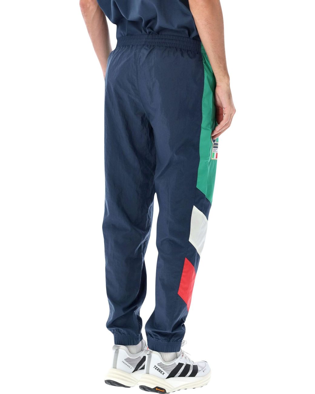Adidas Originals Blue Adidas Italy Color Block Track Pants for men