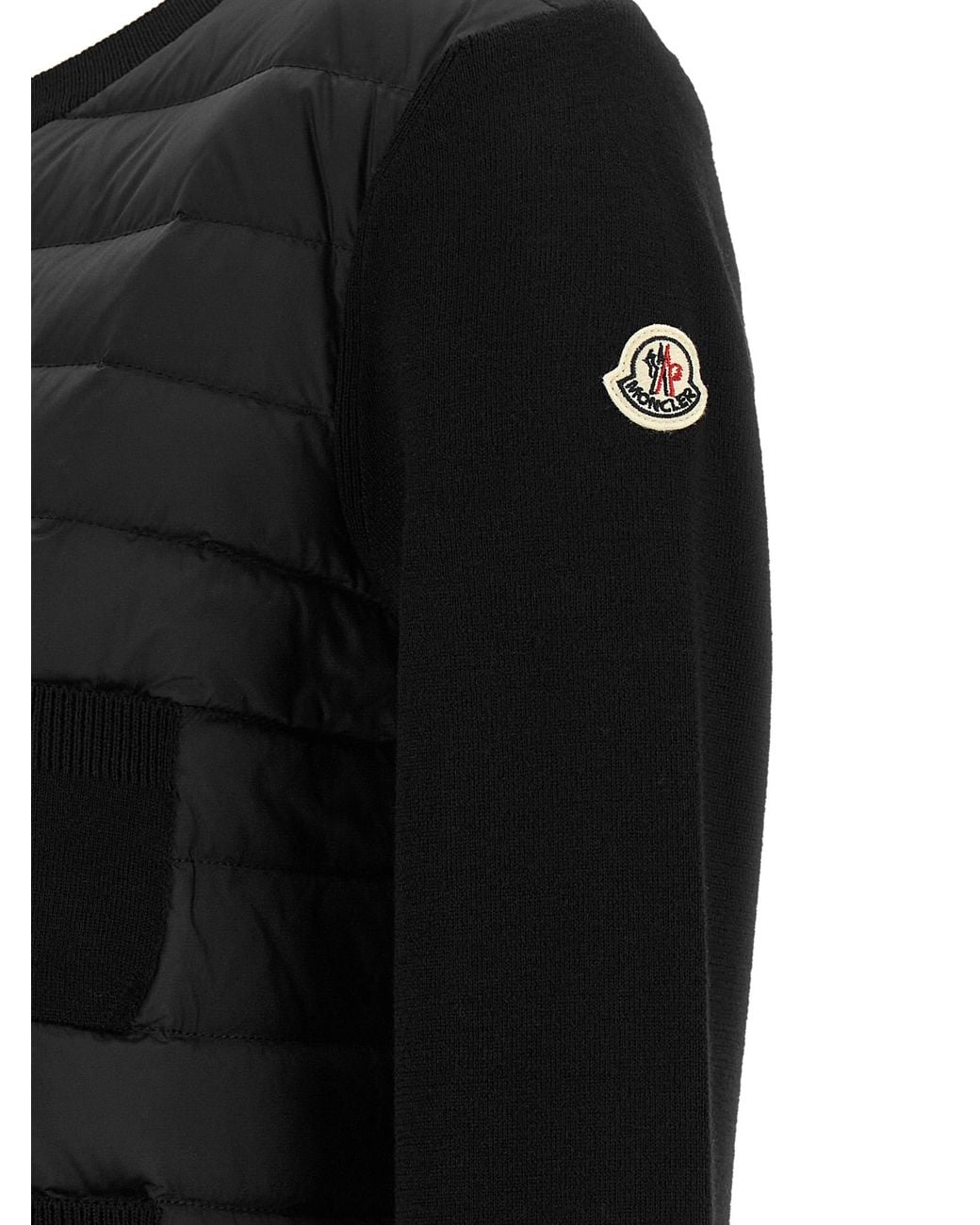 Moncler Black Padded Cardigan