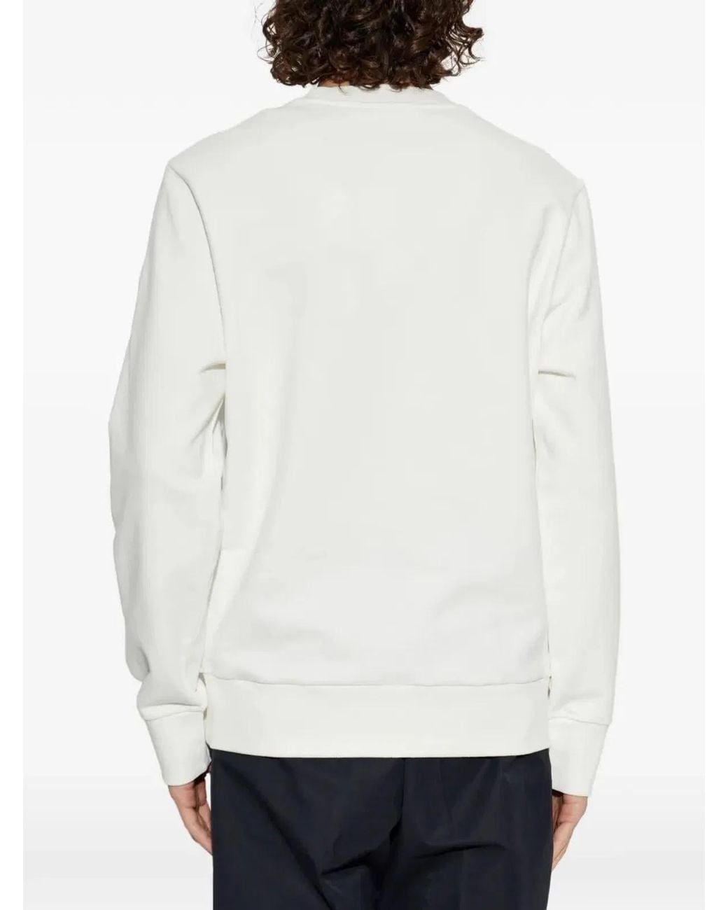 Moncler White Cotton Sweatshirt For for men