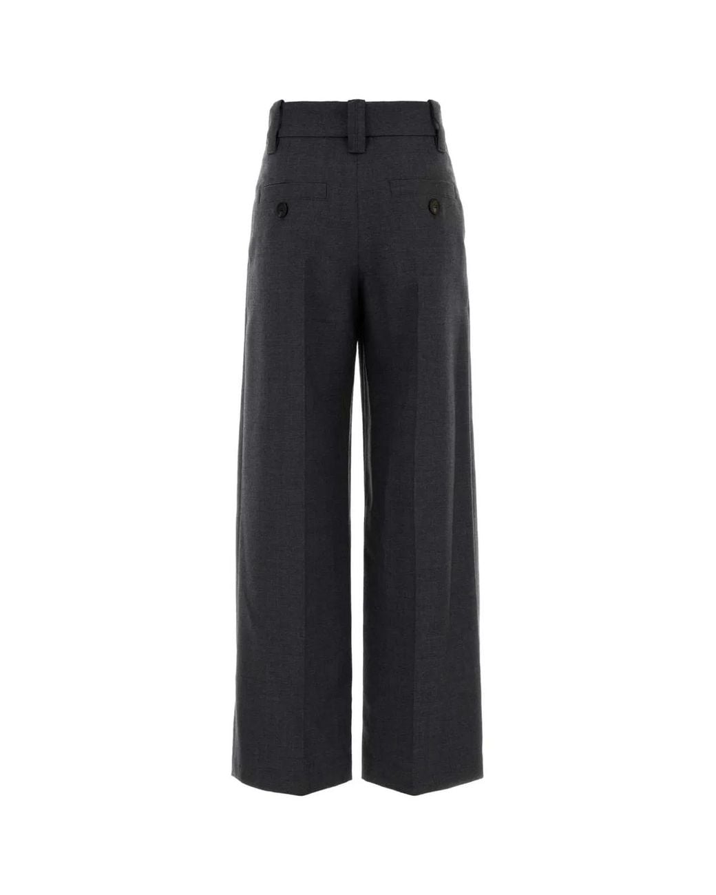 Brunello Cucinelli Black Dark Tailored Flat Front Pants