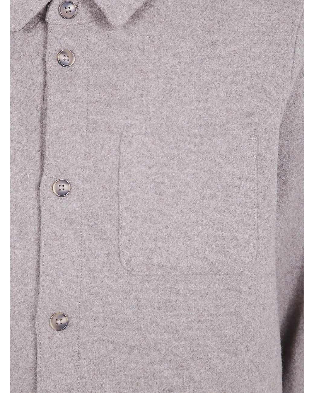 Les Deux Blue Wool Overshirt for men