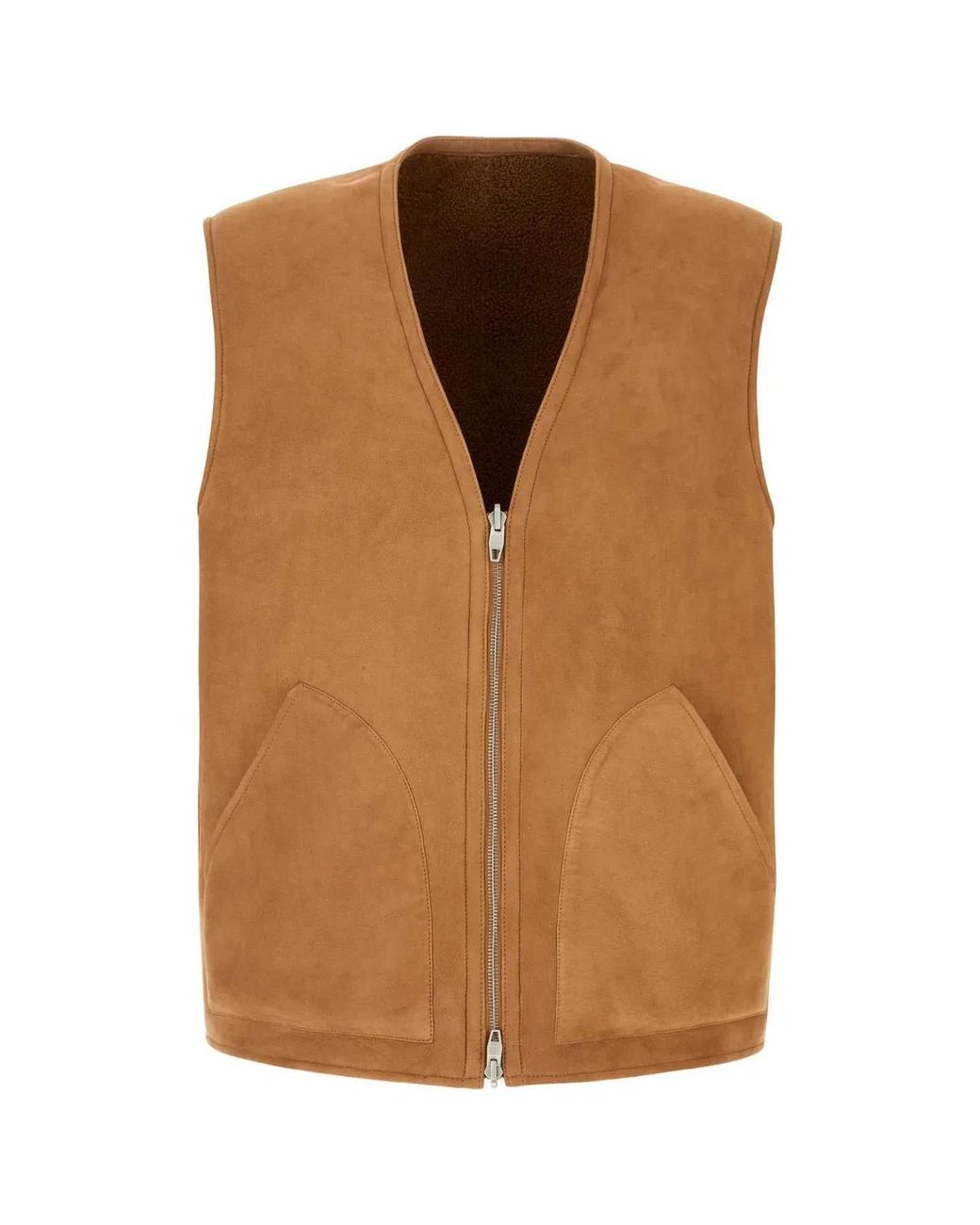 Umit Benan Brown Gilet for men