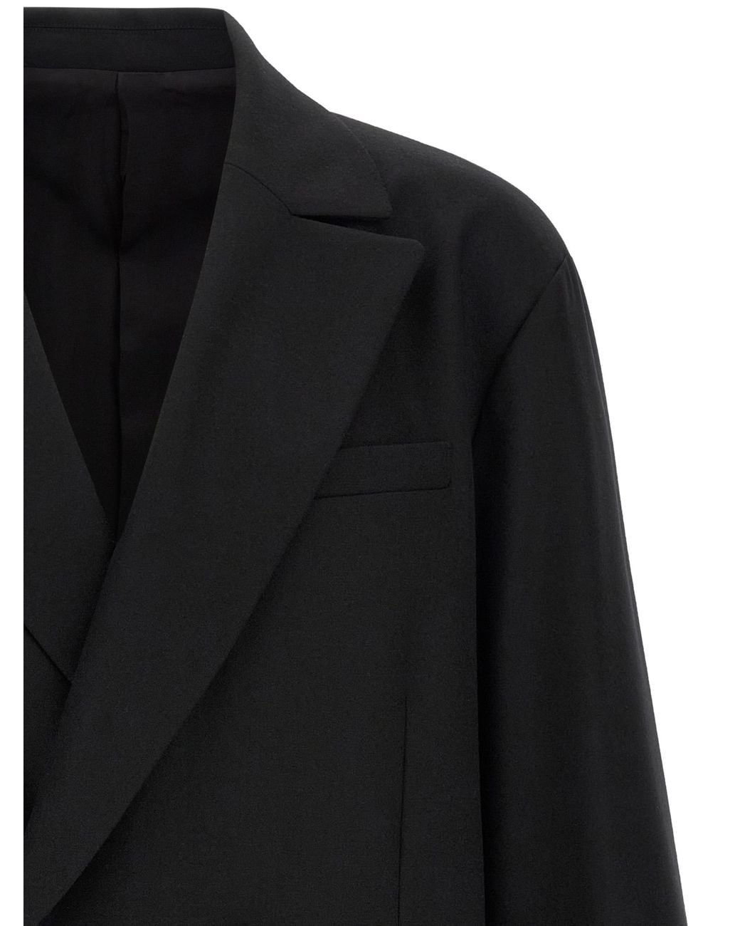 Ssstein Black Flannel Belted Blazer for men