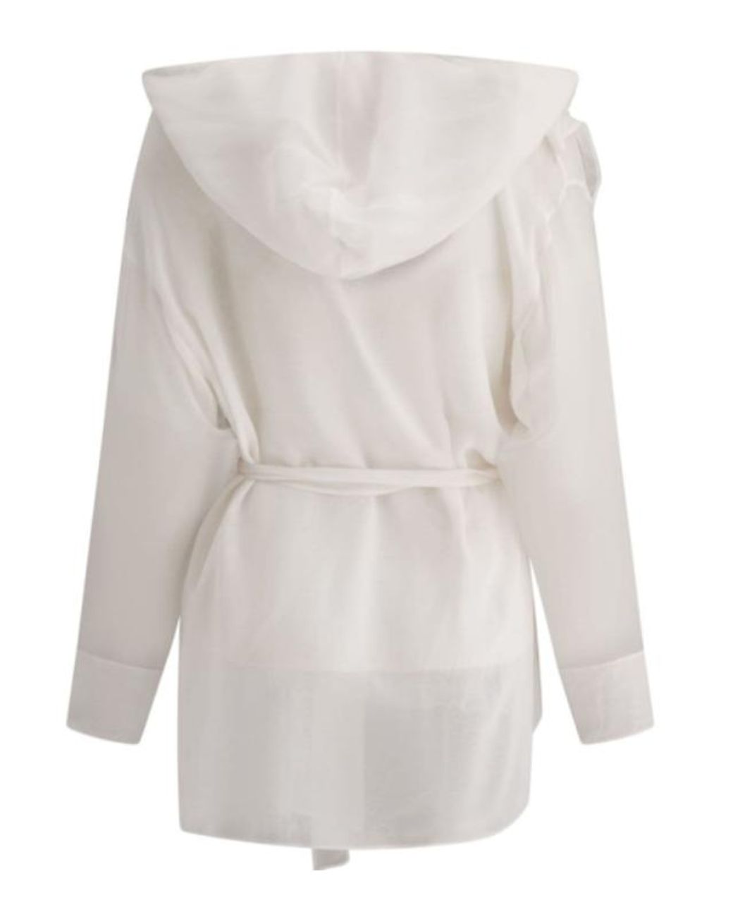 Max Mara White Silk Chiffon Jacket