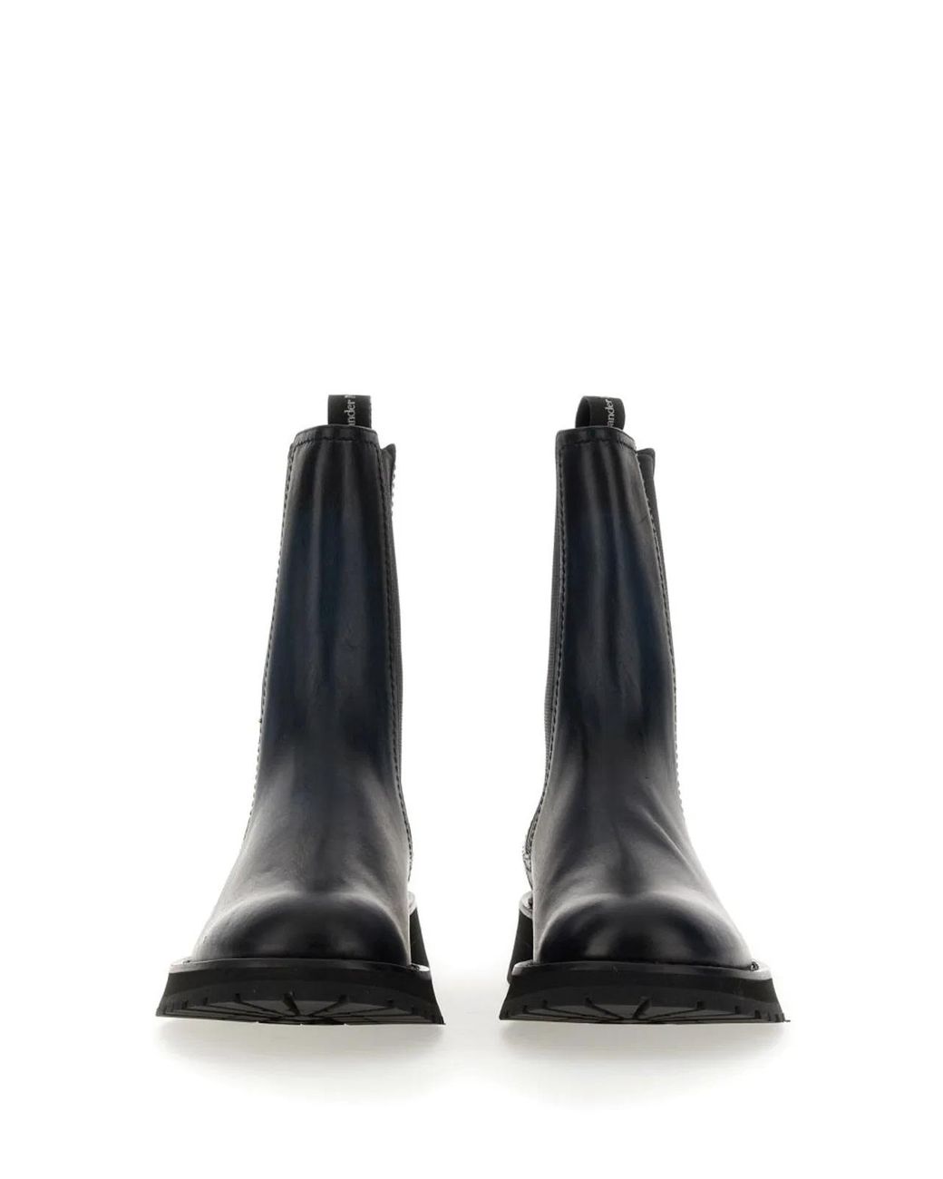 McQueen Black Leather Boot for men