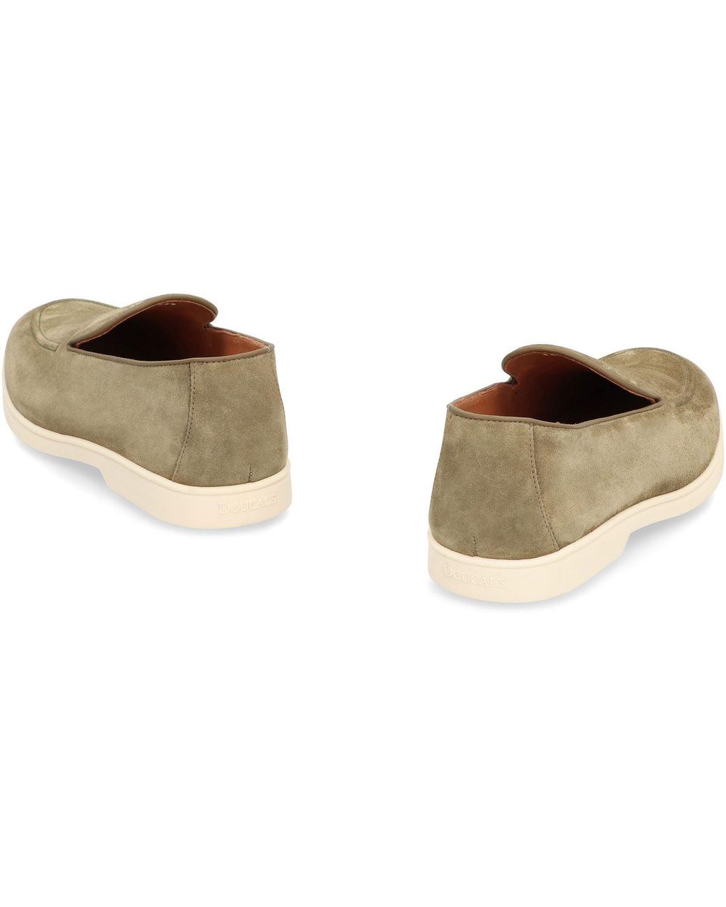 Doucal's Green Suede Loafers for men