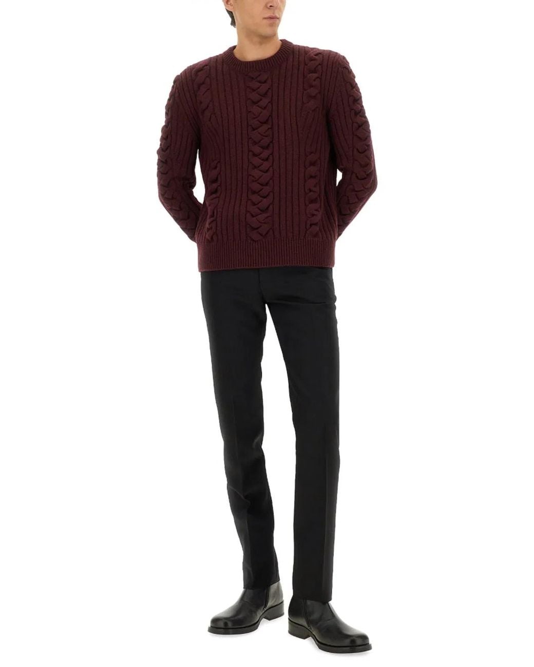 McQueen Purple Wool Sweater for men