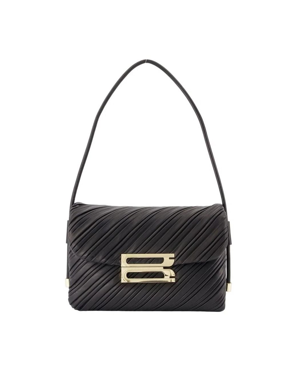 Victoria Beckham Black Soft Dorian Shoulder Bag