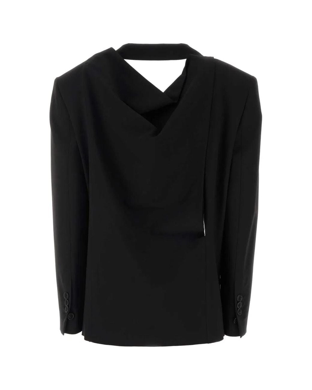 DSquared² Black Solid Shawl Lapel Jacket
