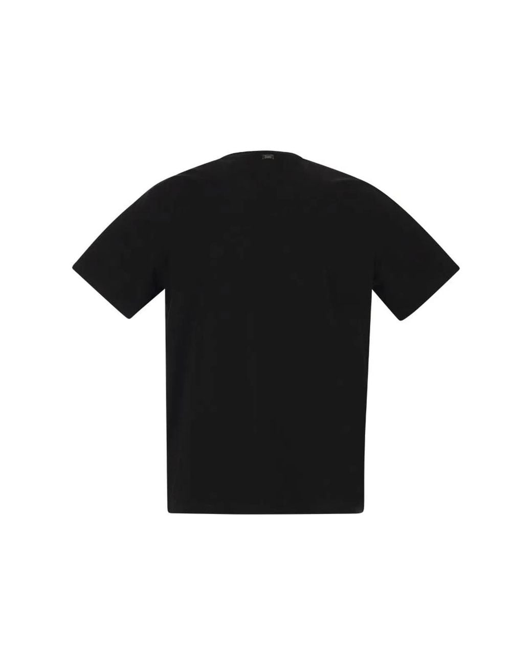 Herno Black Short Sleeve Cotton T Shirt for men