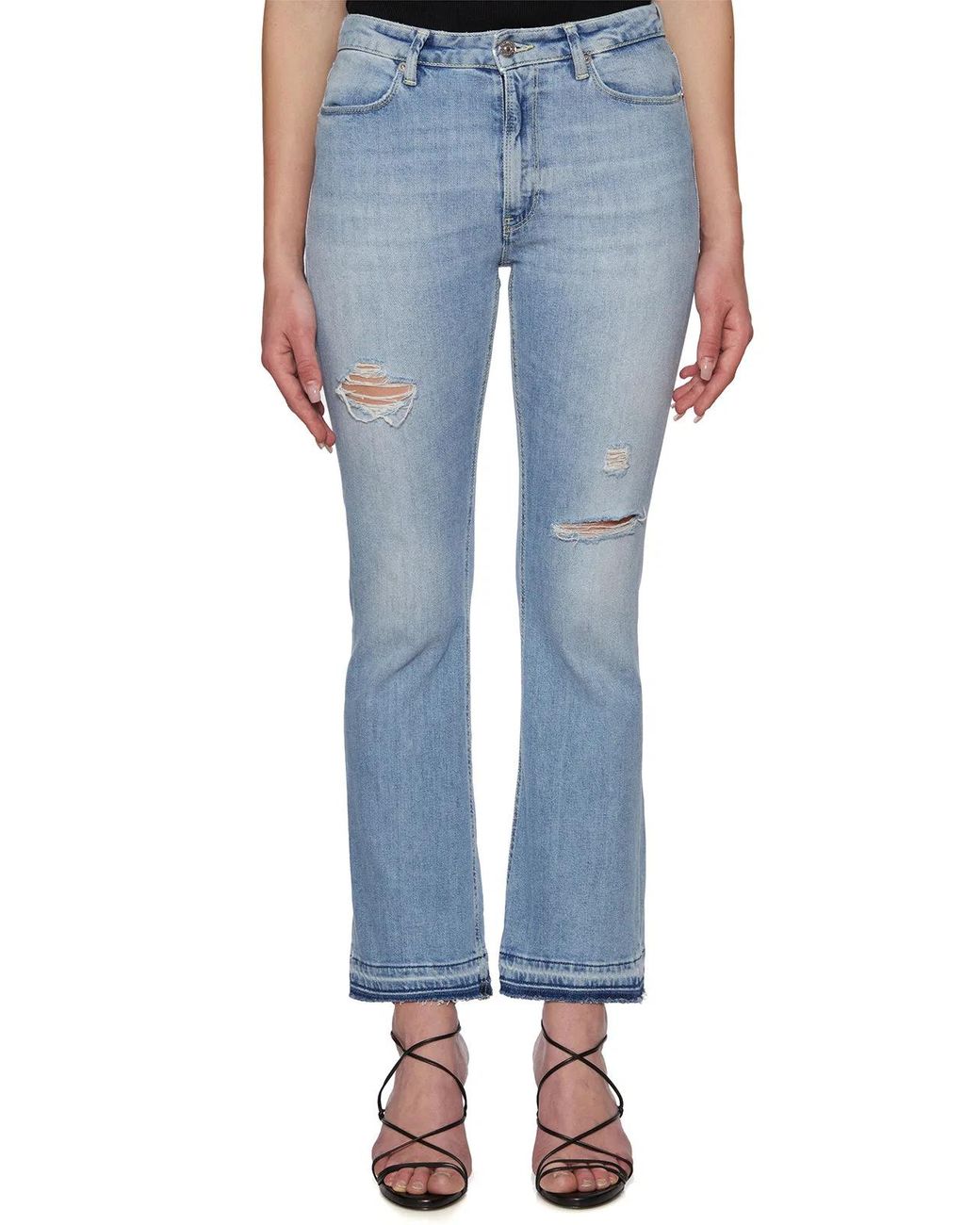Dondup Blue Cotton Mandy Pants