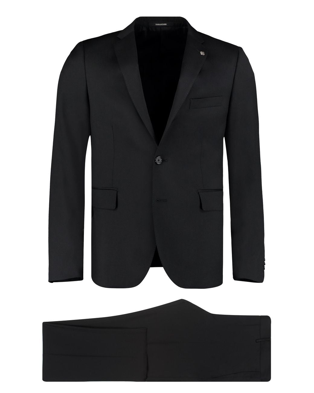Tagliatore Black Virgin Wool Two-piece Suit for men
