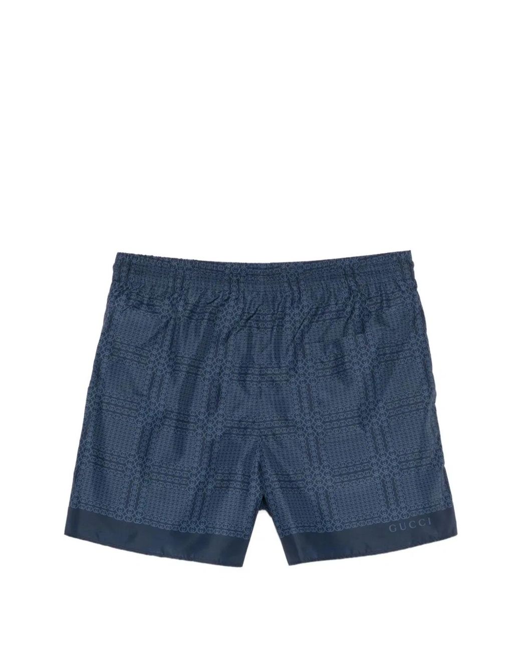 Gucci Blue Printed Swim Shorts for men