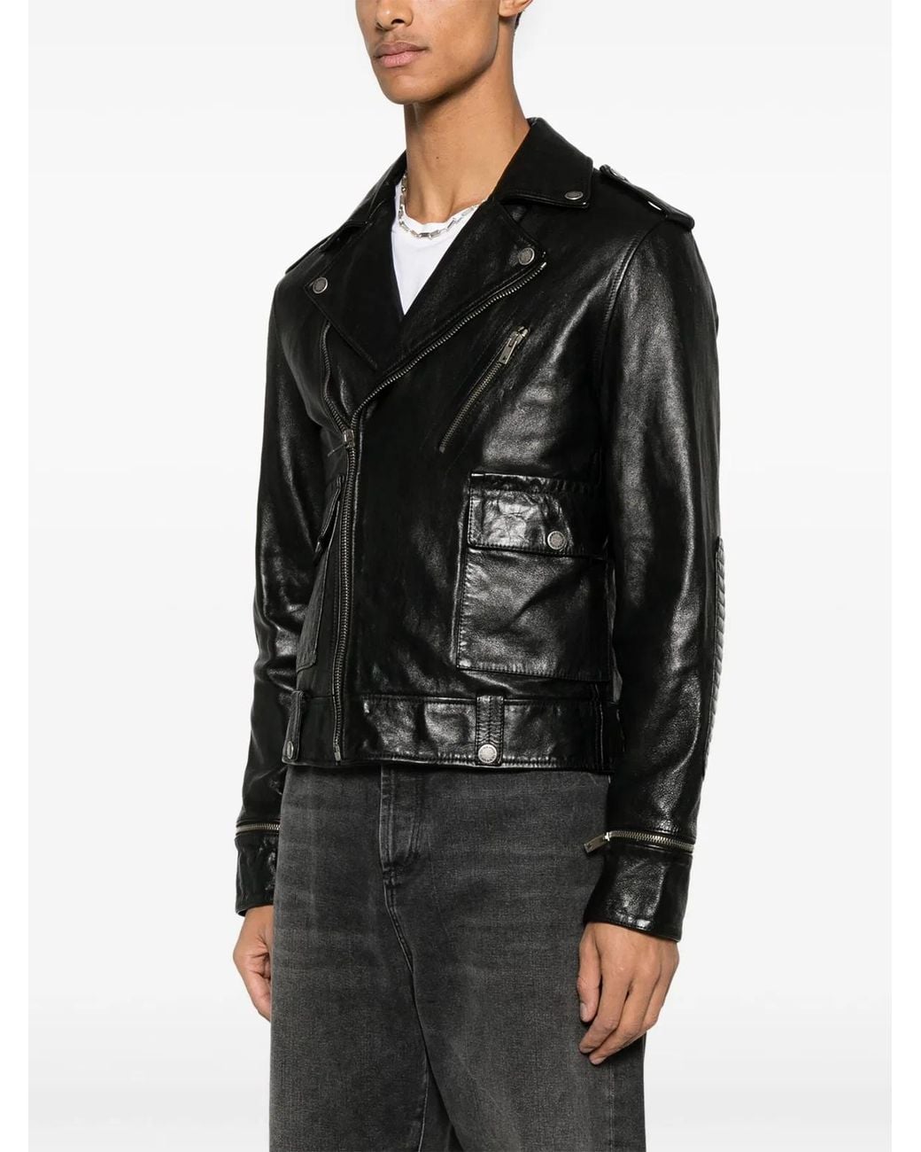 Golden Goose Deluxe Brand Black Journey M's Jacket Chiodo Nappa Wax for men