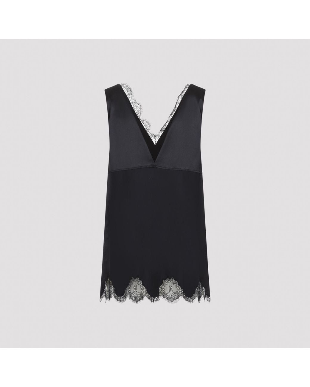 Carven Black Liengerie Top