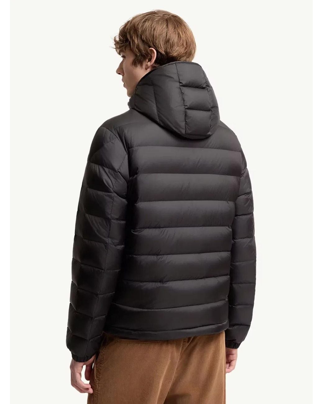 Moncler Black Verith Hooded Short Down Jacket for men