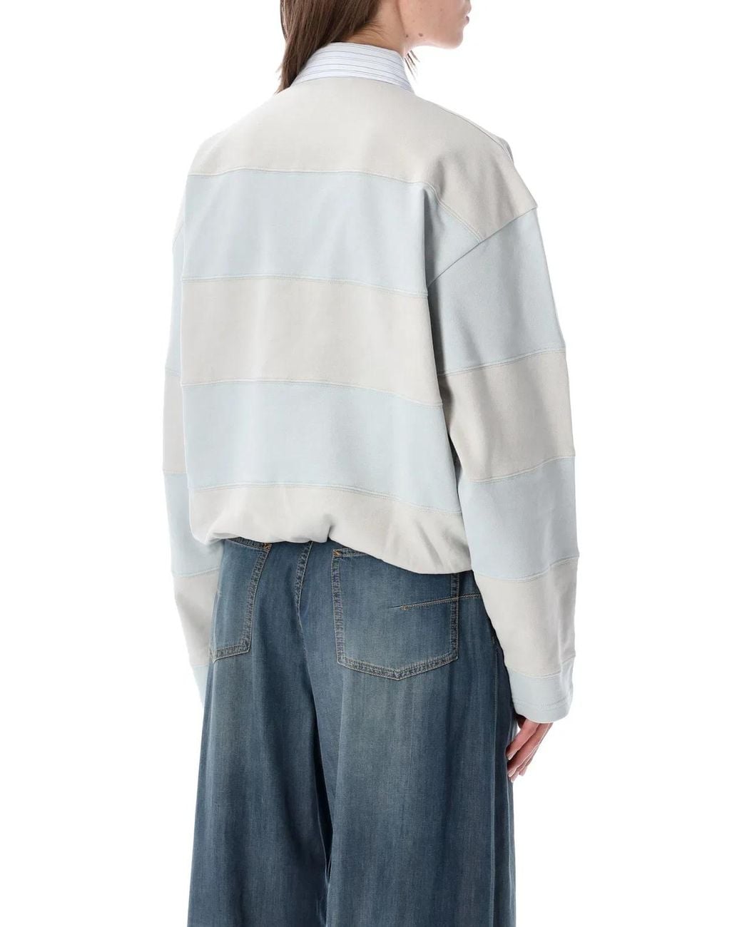 Acne Gray Cotton Polo Shirt