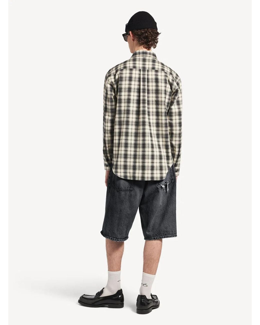Balenciaga Black Checked Shirt for men