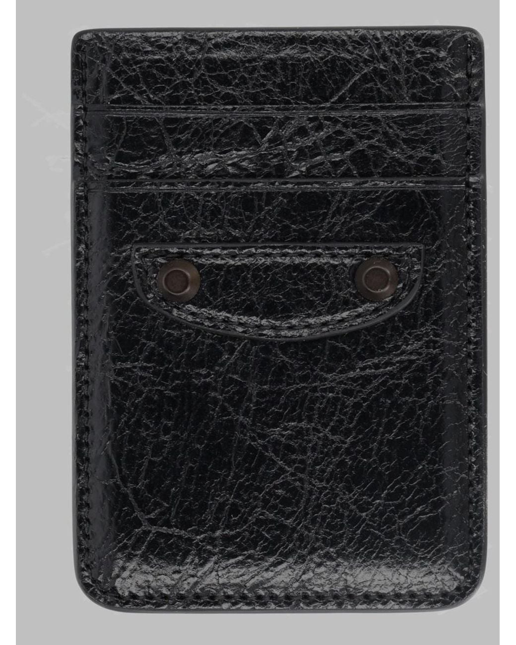 Balenciaga Black Portacarte Magnetico "Le City" for men