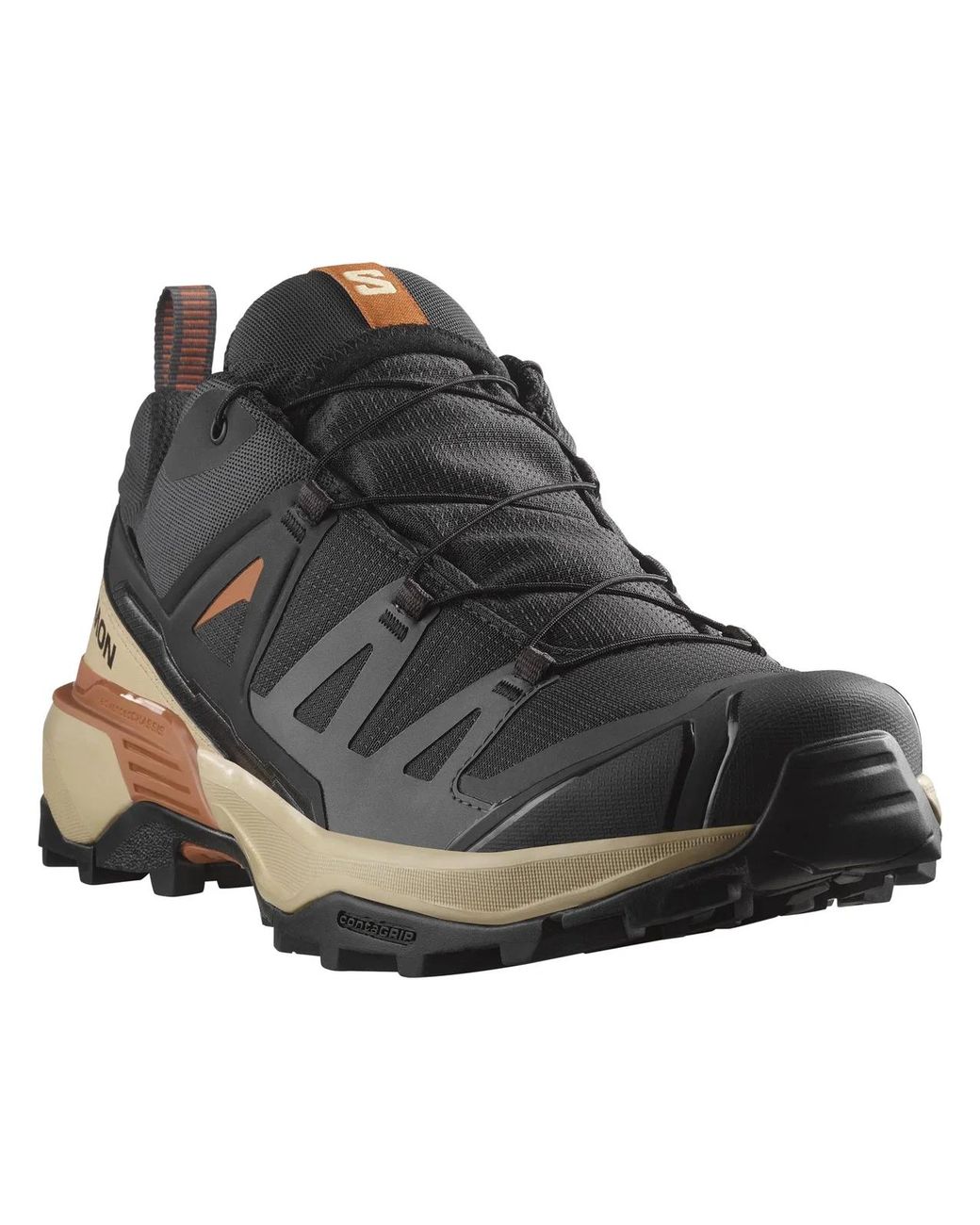 Salomon Brown Rugged Trail Running Shoes With Supportive Overlays for men