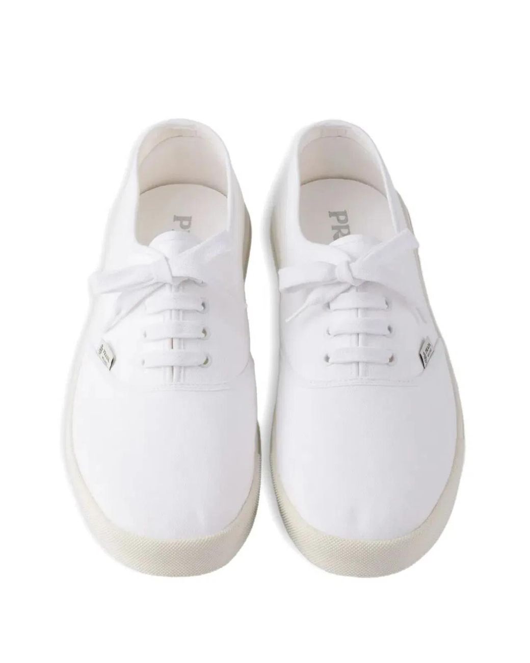 Prada White Canvas Sneakers for men