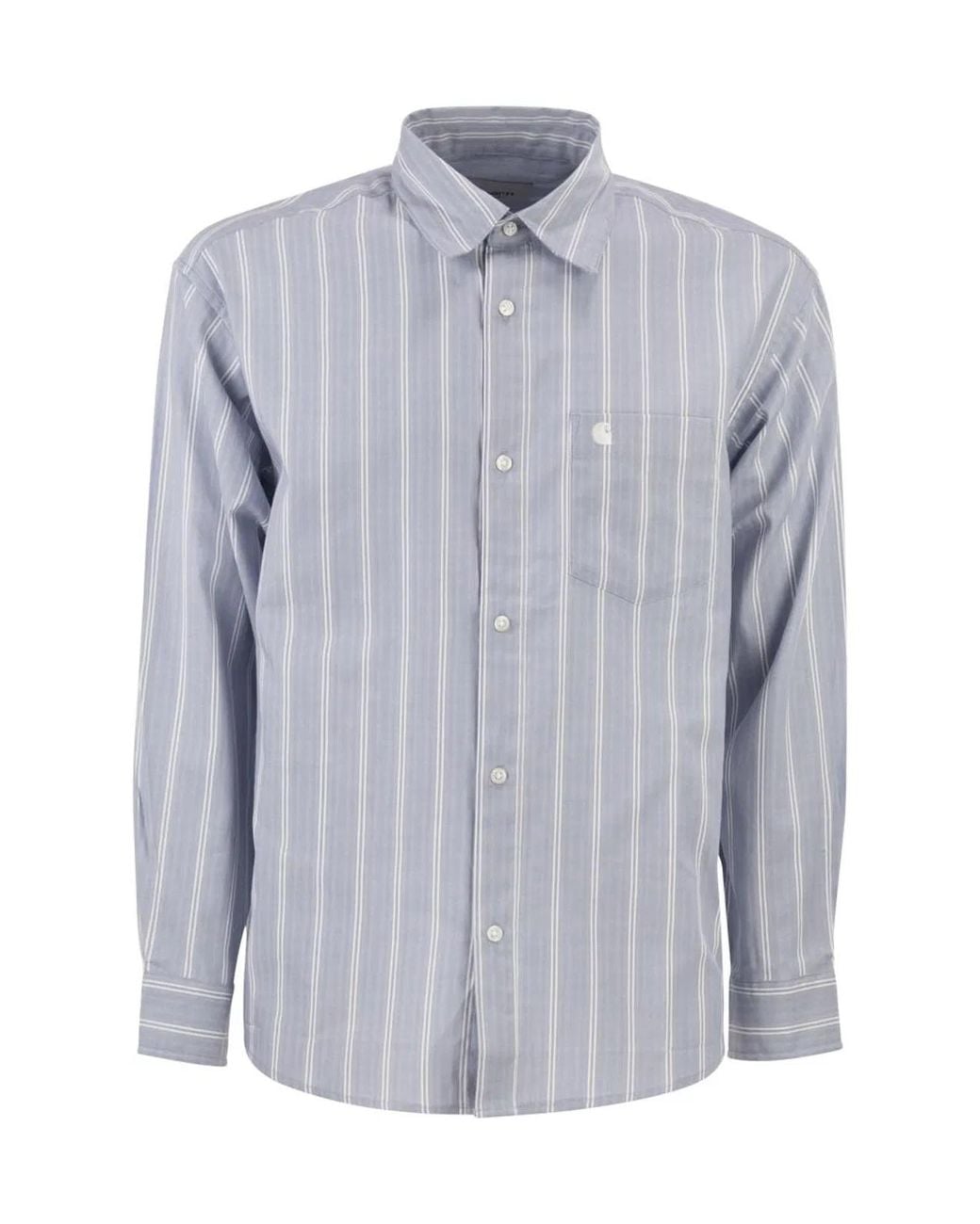 Carhartt Blue Striped Cotton Shirt