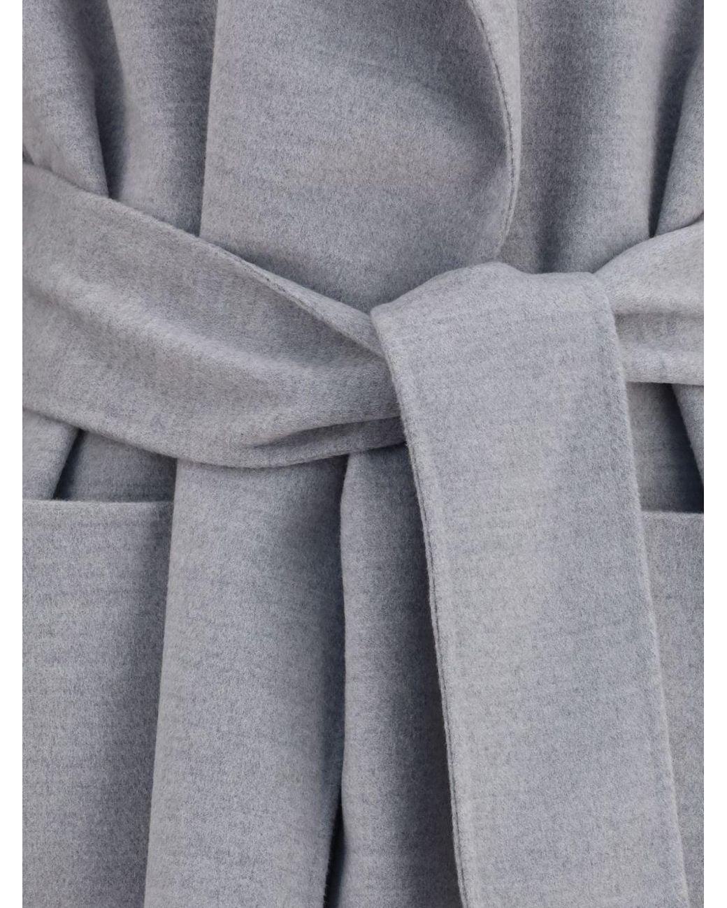Fabiana Filippi Gray Belted Coat