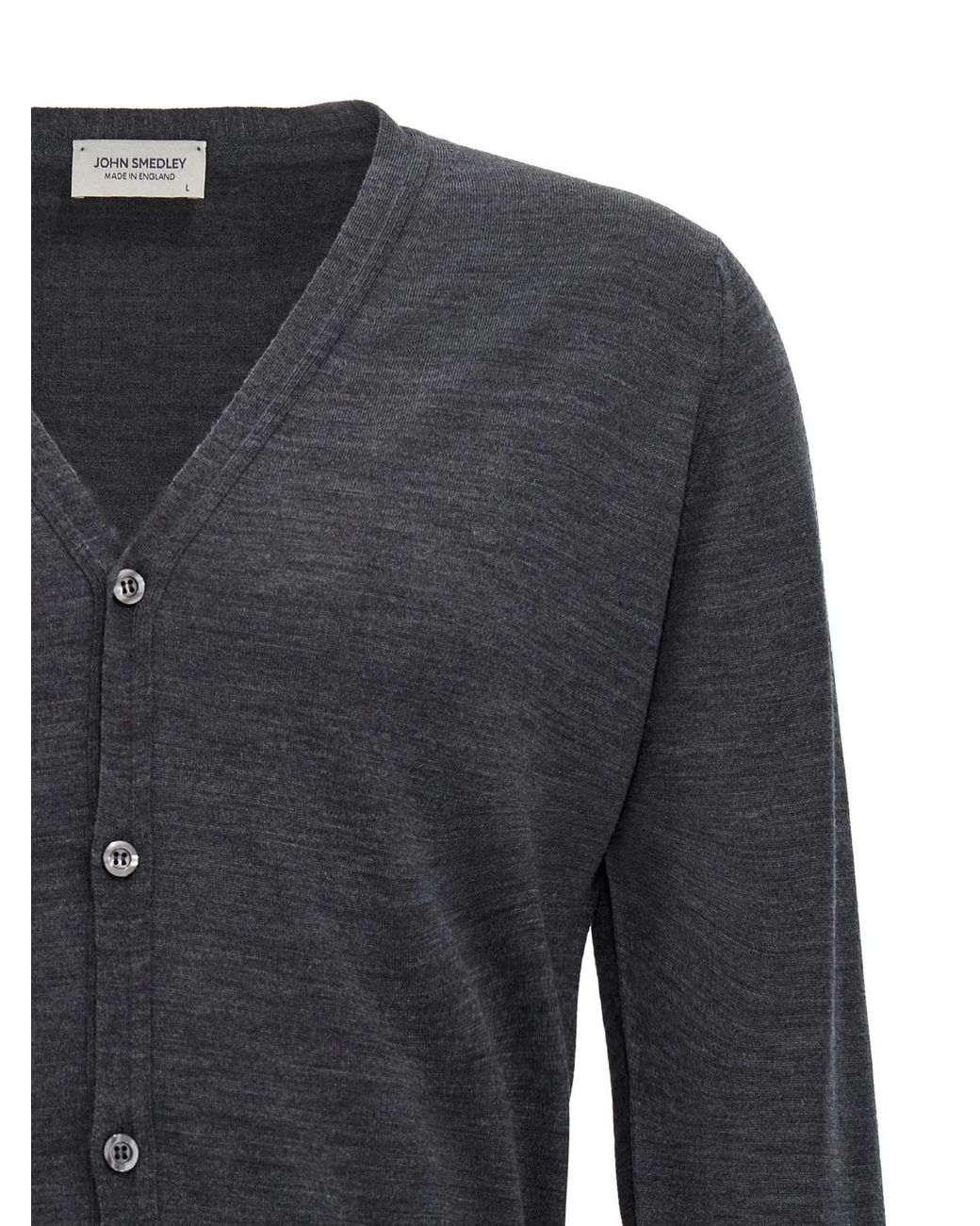 John Smedley Black 'Petworth' Cardigan for men