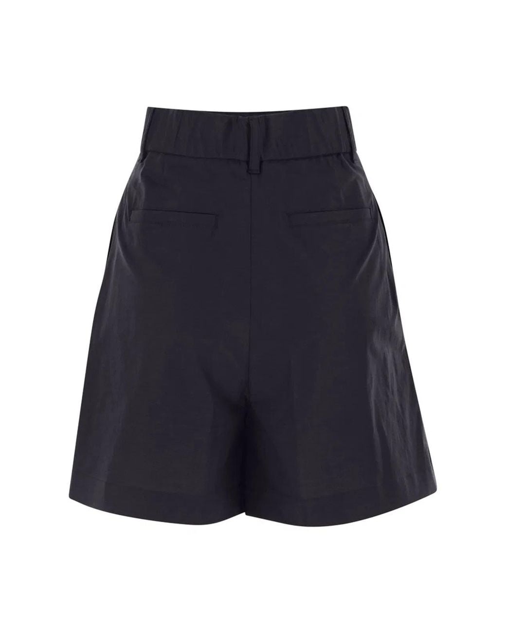 Herno Blue Stretch Cotton Bermuda Shorts