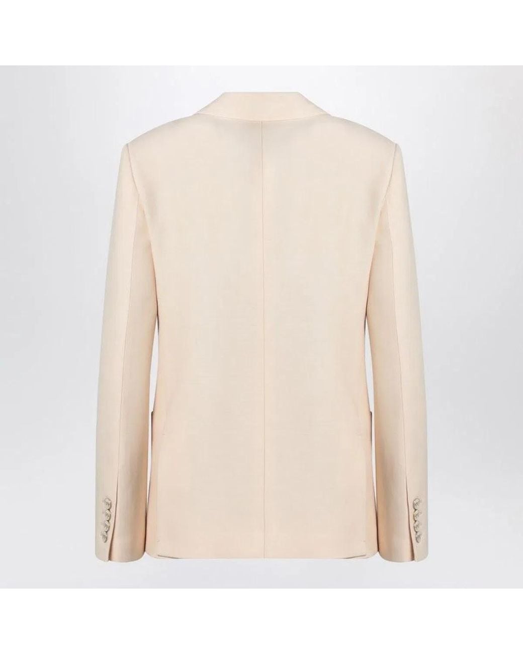 Valentino Natural Wool And Silk Single-Breasted Jacket