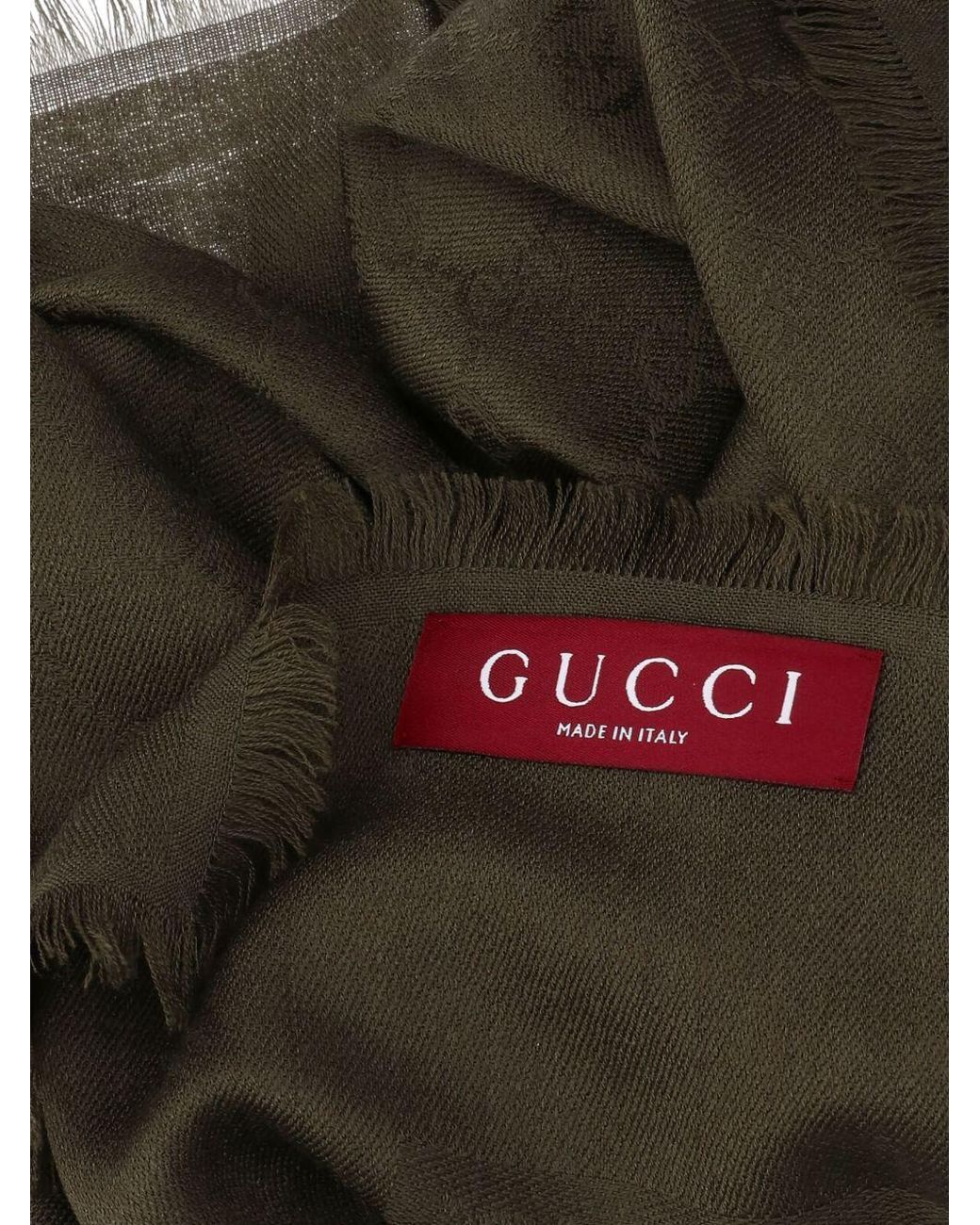Gucci Brown Gg Jacquard Shawl for men