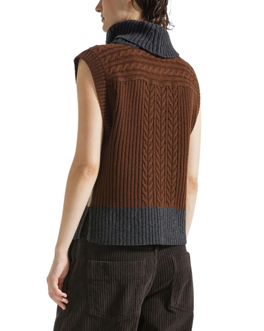 SEVENTY VENEZIA Blue Gilet Color Block
