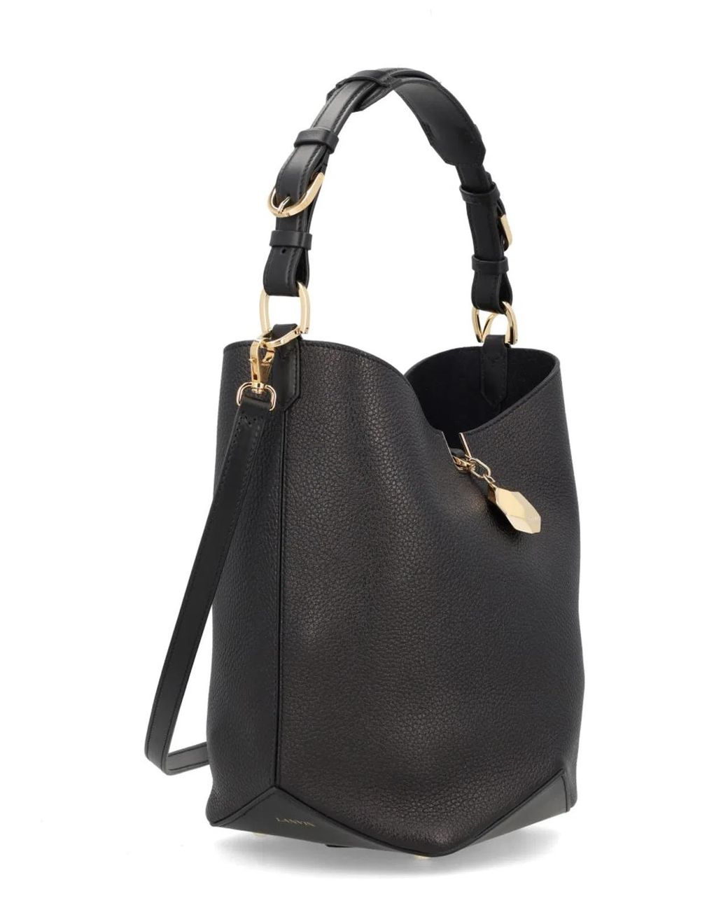 Lanvin Black Calf Leather Shoulder Bag