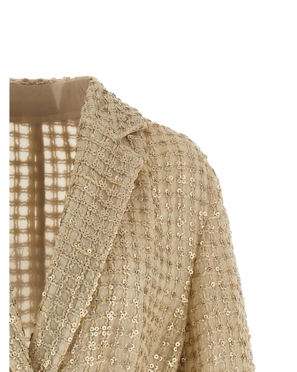 Brunello Cucinelli Natural Silk Blazer Clothing