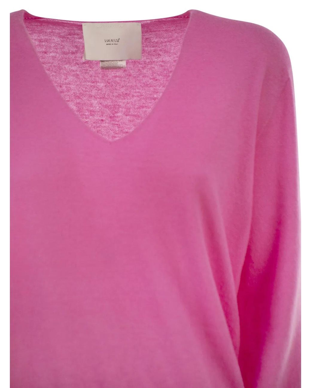 Vanisé Pink Cashmere V-Neck Jumper